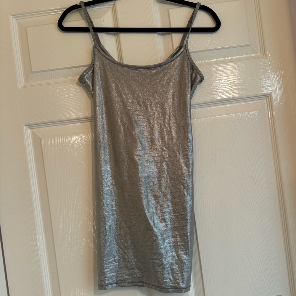 Silver Sleeveless Women's Top